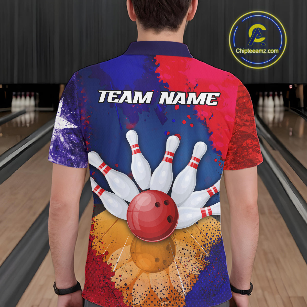 Custom Texas Flag Bowling Polo, 1/4 zip Shirts For Men, Patriotic Texas Bowling Team League Jerseys NQS11626