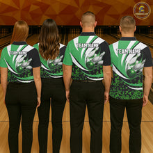 Load image into Gallery viewer, Green shamrock pattern Bowling Shirts For Men custom St Patrick's Day bowling outfits team jerseys NQS11166