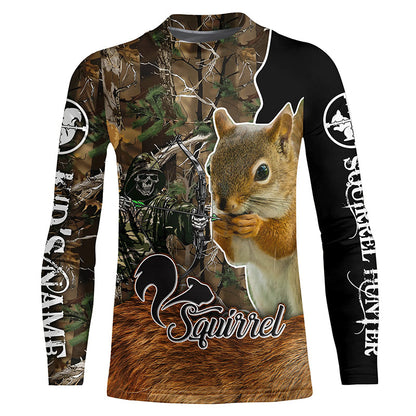 Squirrel Hunting Camouflage Custom Name Shirts for Hunter, Squirrel Hunting Gifts Shirts FSD554