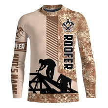 Load image into Gallery viewer, Personalized Roofing Roof repair UV Protection Long sleeve, T-shirt for Roofing Contractors, Roofers FSD4059