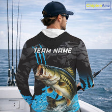 Load image into Gallery viewer, Hooded Largemouth Bass Fishing Jerseys For Men, Custom Bass Performance Fishing Apparel NHT513