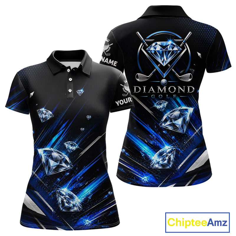 Funny Womens Diamond Golf Polo Shirt –  Performance Golf Shirt, Golf Top NHT878
