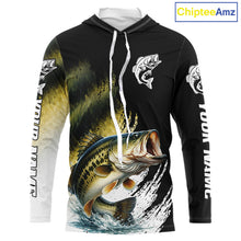Load image into Gallery viewer, Largemouth Bass Fishing Shirts Hooded Long Sleeve For Men, Beautiful Bass Fishing Shirts  NHT529