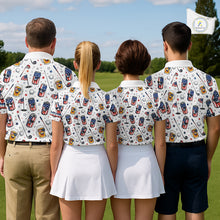 Load image into Gallery viewer, Custom Patriotic Mens Golf Polo Shirt With Beer Print – Personalized USA Golf Team Polo NHT1066