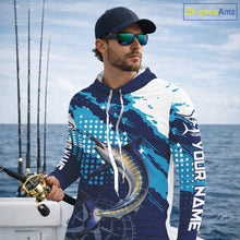 Load image into Gallery viewer, Custom Marlin Long Sleeve Fishing Shirts For Men, Design Marlin Fishing Jerseys NHT466