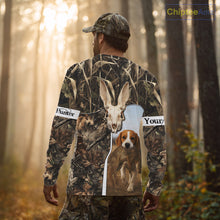 Load image into Gallery viewer, Rabbit Hunting With Beagle 3D Skull Camo Custom Hunting Shirt, Rabbit Hunting Clothing NHT229