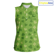 Load image into Gallery viewer, Personalized Poker Green Sleeveless Womens  Golf Polo Shirt, Funny Golf Top For Family Team Shirt NHT756