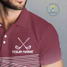 Load image into Gallery viewer, Personalized Golf Polo Shirt Custom Name Golf Club Polo For Men Golf Tournament Apparel|Red NHT1097