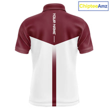 Load image into Gallery viewer, Personalized Golf Polo Shirt Custom Name Golf Club Polo For Men Golf Tournament Apparel|Red 