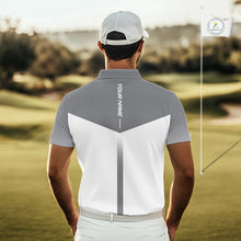 Load image into Gallery viewer, Personalized Golf Polo Shirt Custom Name Golf Club Polo For Men Golf Tournament Apparel|Gray 