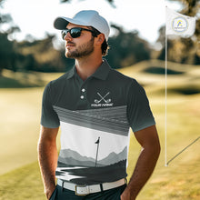 Load image into Gallery viewer, Personalized Golf Polo Shirt Custom Name Golf Club Polo For Men Golf Tournament Apparel|Green 