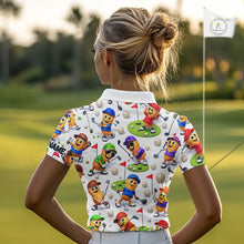 Load image into Gallery viewer, Peanut Golf Polo Shirt For Womens, Funny Peanut Golf Shirt Cool Golf Apparel NHT563