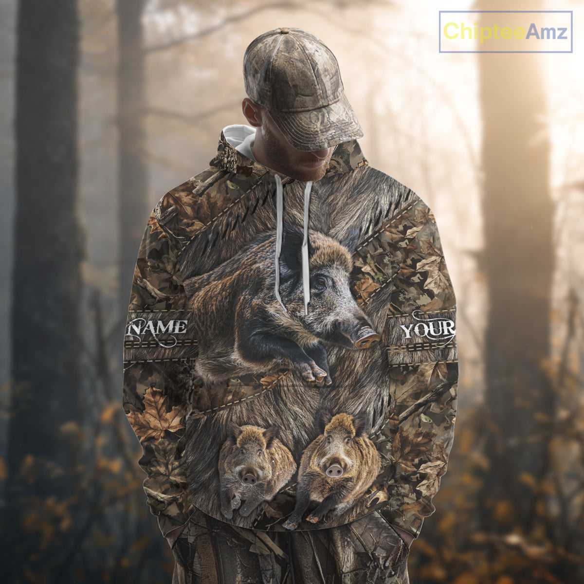 Beautiful Wild Hog Hunting Camouflage 3D All Over Print Shirts Personalized Hunting Gifts NHT147