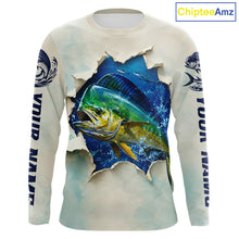 Load image into Gallery viewer, Mahi Mahi Fishing Long Sleeve Shirt 3D Ocean Fish Graphic Angler Gift For Fishing Lovers For Men 