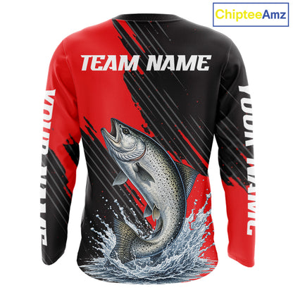 Chinook Salmon Fishing Long Sleeve Tournament Shirts, Personalized Salmon Fishing Jerseys NHT587
