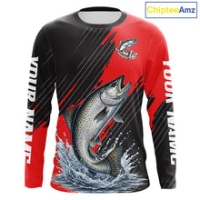 Load image into Gallery viewer, Chinook Salmon Fishing Long Sleeve Tournament Shirts, Personalized Salmon Fishing Jerseys NHT587