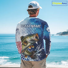 Load image into Gallery viewer, Design Texas Flag Bass Fishing Shirts, Texas Bass Fishing Shirts Long Sleeve  NHT603