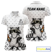 Load image into Gallery viewer, Funny Raccoon Golf Polo Shirt Custom Team Name Personalized Golf Team Polo Gift For Womens