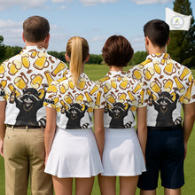 Load image into Gallery viewer, Funny Raccoon Beer Golf Polo Shirt Personalized Name Custom Golf Shirt Golfer Gift For Womens NHT1002