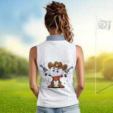 Load image into Gallery viewer, Funny Sleeveless Women Golf Polo Shirts Custom Cowboy Golf Ball Golf Outfits, Best Golf Gifts NHT860