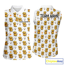 Load image into Gallery viewer, Custom Golden Retriever Womens Sleeveless Golf Polo Shirt - Personalized Dog Lover Team Name Jersey