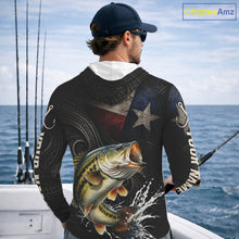 Load image into Gallery viewer, Personalized Texas Largemouth Bass Hooded Fishing Shirt – Custom Name Angler Apparel For Fishermen