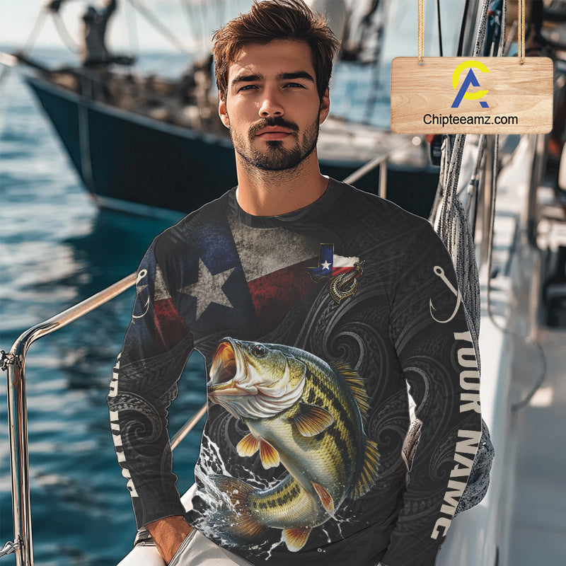 Personalized Texas Largemouth Bass Fishing Shirt – Custom Name Angler Apparel For Fishermen