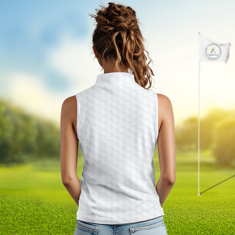 Canada Flag Personalized Golf Pattern Ball Womens Sleeveless Polo Shirts Patriotic Golf Shirts For Mens NHT677