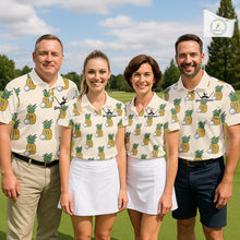 Load image into Gallery viewer, Personalized Funny Pineapple Pattern Womens Golf Polo Shirts Best Golf Gifts For Family Team  NHT779