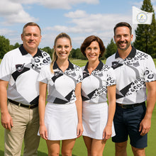 Load image into Gallery viewer, Geometric Leopard Fusion Performance Womens Golf Polo Shirt, Golf Gift For Team NHT722