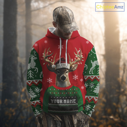 Merry Huntmas Deer Hunting Christmas Gifts, Personalized Huntmas Deer Hunting Shirt NHT307