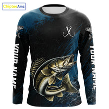Load image into Gallery viewer, Custom Walleye Fishing Jersey Personalized Long Sleeve Shirt For Men 