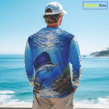 Load image into Gallery viewer, Personalized Offshore Fishing Jerseys, Sailfish Fishing Shirts Long Sleeve For Men NHT821