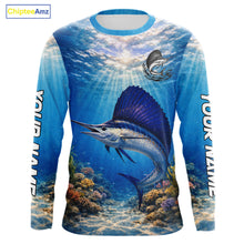 Load image into Gallery viewer, Personalized Offshore Fishing Jerseys, Sailfish Fishing Shirts Long Sleeve For Men NHT821