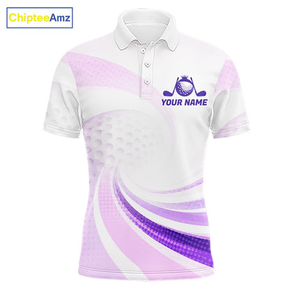 Personalized Purple Swirl Golf Polo - Men's Team Name Performance Jersey NHT979 - Men's Long Sleeve Polo
Men's Short Sleev...