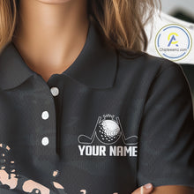 Load image into Gallery viewer, Custom Name Leopard Print Polo Shirt – Stylish Animal Print Golf Polo For Womens NHT855