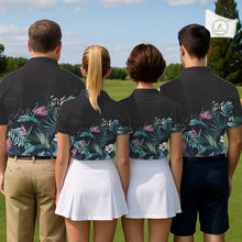 Load image into Gallery viewer, Custom Name Tropical Print Polo Shirt – Stylish Animal Print Golf Polo For Men NHT856