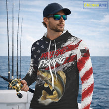 Load image into Gallery viewer, American Flag Walleye Hooded Fishing Shirt For Men, Personalized Walleye Fishing Apparel