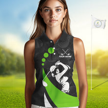 Load image into Gallery viewer, Custom Ball Womens Sleeveless Golf Polo Shirt For Mom – Personalized Name &amp; Team Design, Mother’s Day Gift Idea NHT669