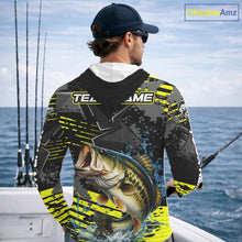 Load image into Gallery viewer, Personalized Largemouth Bass Fishing Jerseys For Fishing Team, Hooded Fishing Gift For Men NHT520