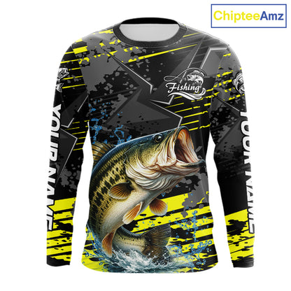 Personalized Largemouth Bass Fishing Jerseys For Fishing Team, Fishing Gift For Men NHT520