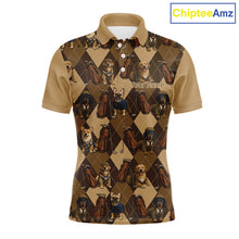 Load image into Gallery viewer, Funny Dog Pattern Golf Polo Shirt For Team, Best Golf Dog Custom Pet For Golf Lovers NHT566