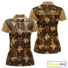 Load image into Gallery viewer, Funny Dog Pattern Womens Golf Polo Shirt For Team, Best Golf Dog Custom Pet For Golf Lovers NHT566