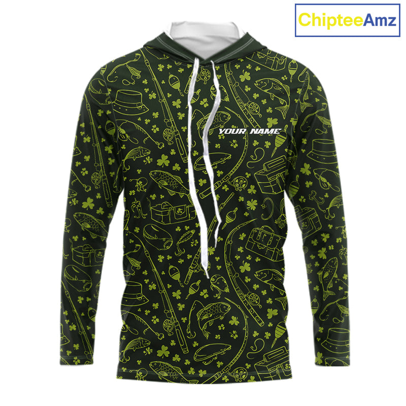 Fishing Shirt Long Sleeve, Patrick Day Fishing Jersey Personalized Name, Team Name NHT426