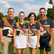 Load image into Gallery viewer, Funny Chicken Golf Polo Shirt Personalized Custom Name Rooster Golfer Polo For Womens NHT946