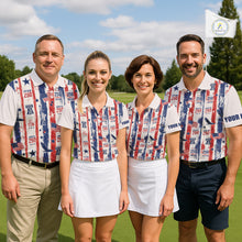 Load image into Gallery viewer, Women's Custom America 250Th Anniversary Polo - Vintage Patriotic USA Flag Personalized Performance Jersey