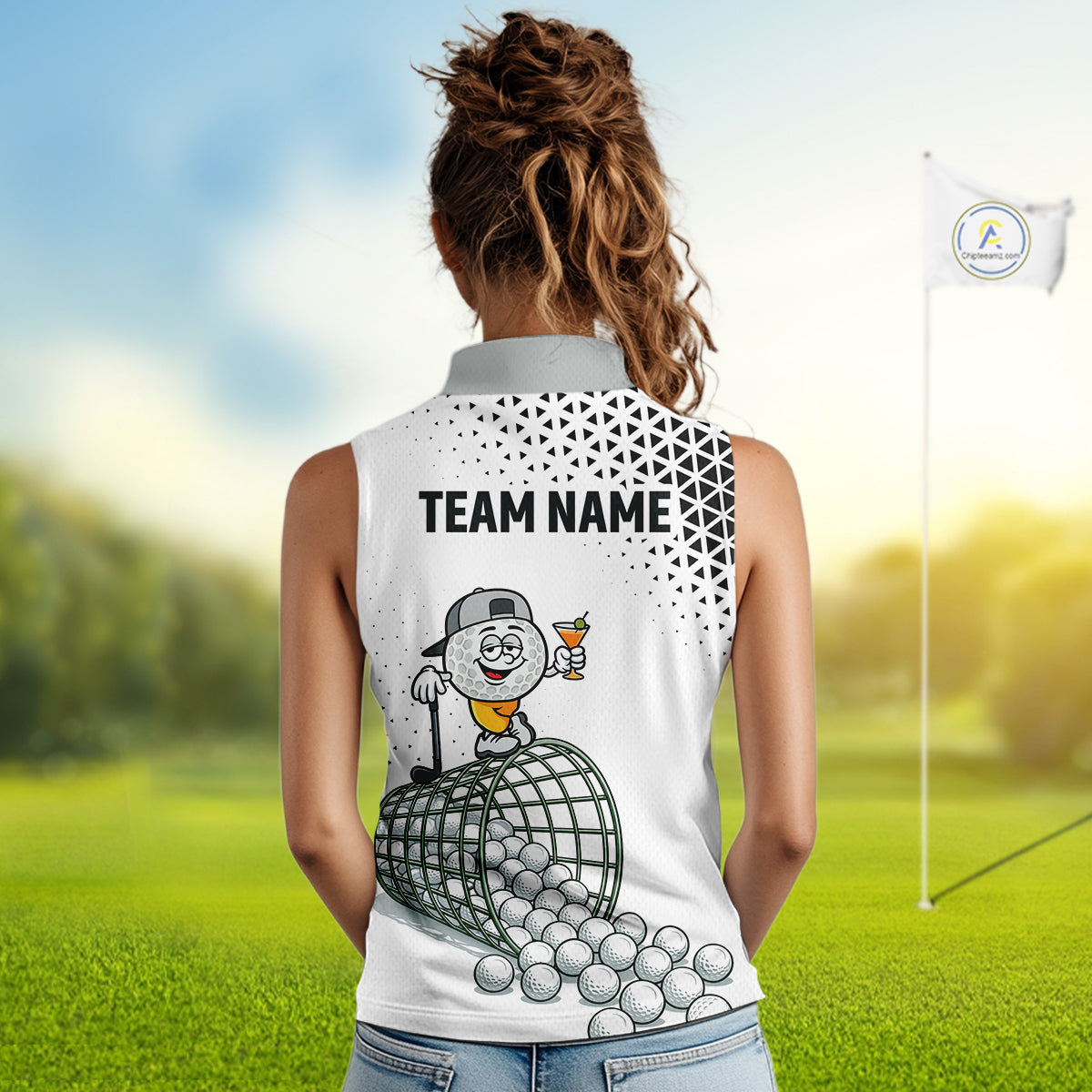 Funny Custom Womens Sleeveless Golf Polo Shirt, Personalized Drinking Golf Jersey, Custom Golf Outfit For Familly Team Shirt NHT697