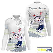 Load image into Gallery viewer, Custom Bunny Golf Polo Shirt – Personalized Rabbit Golf Shirt, Funny Golfer Gift For Women's 