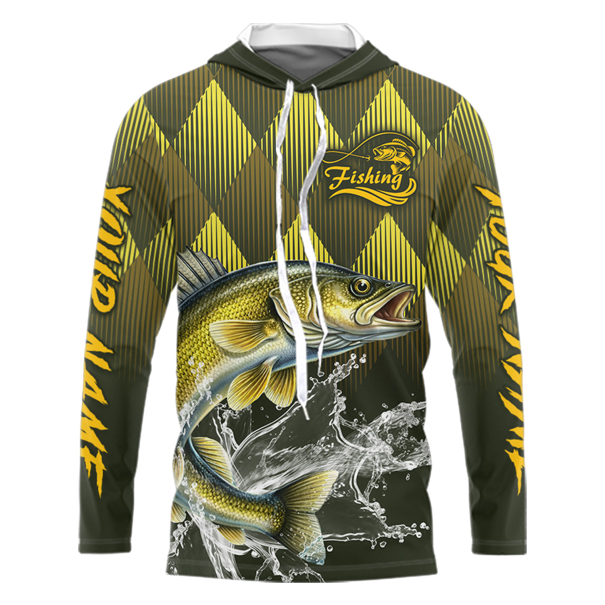 Custom Walleye Fishing Long Sleeve Tournament Fishing Shirts, Walleye Fishing Apparel NHT411