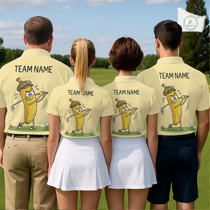 Funny Banana Mens Golf Polo Shirt, Custom Golf Polo For Men, Golf Jersey For Golf Lovers NHT906
